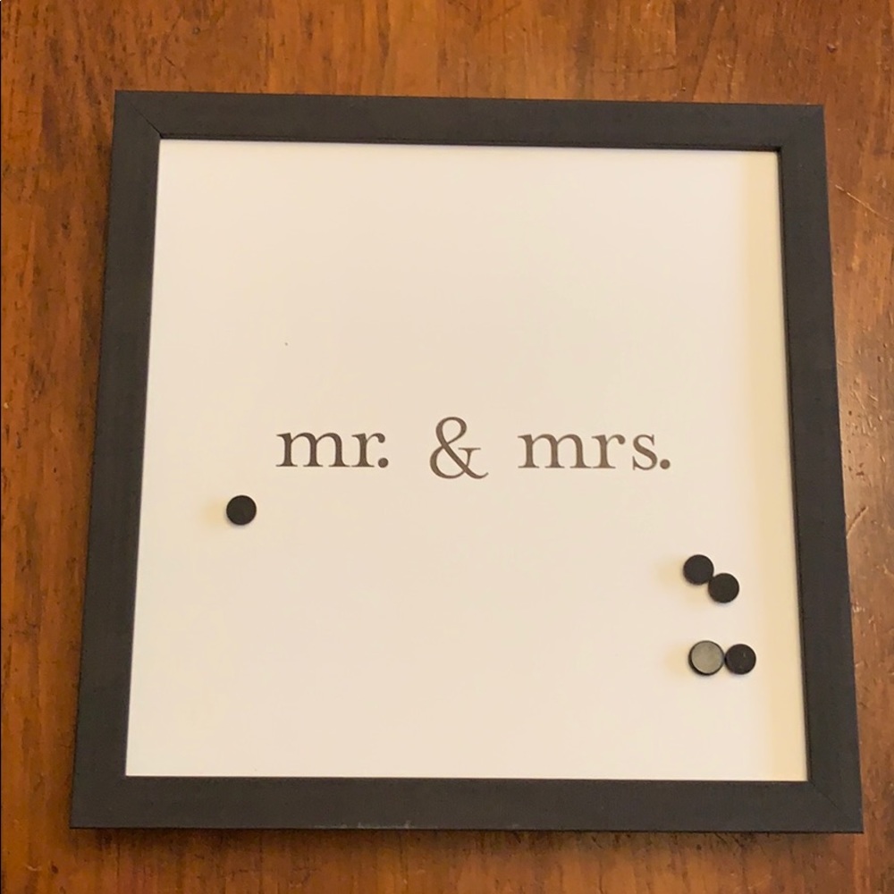 Mr. and Mrs. magnetic wall decor